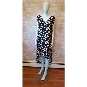Lord & Taylor black floral dress
